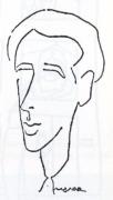 Caricatura de Álvaro Cunqueiro