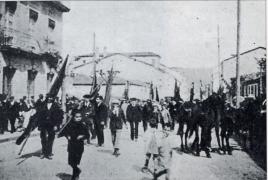 Manifestación nun primeiro de maio