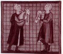 Músicos con gaitas medievais.