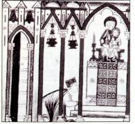 Miniatura. Cantigas de Santa María. Biblioteca Nacional de Florenza.