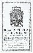 Real Cédula de Carlos III, 1772