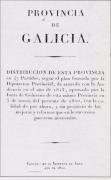 Galicia como provincia. Impreso en 1820
