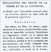 Declaración dos dereitos da muller