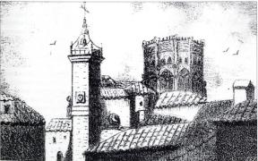Litografía da Catedral de Ourense