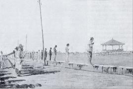 Execución de patriotas tagalos en Filipinas.