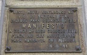 Placa conmemorativa da I Asemblea Nacionalista